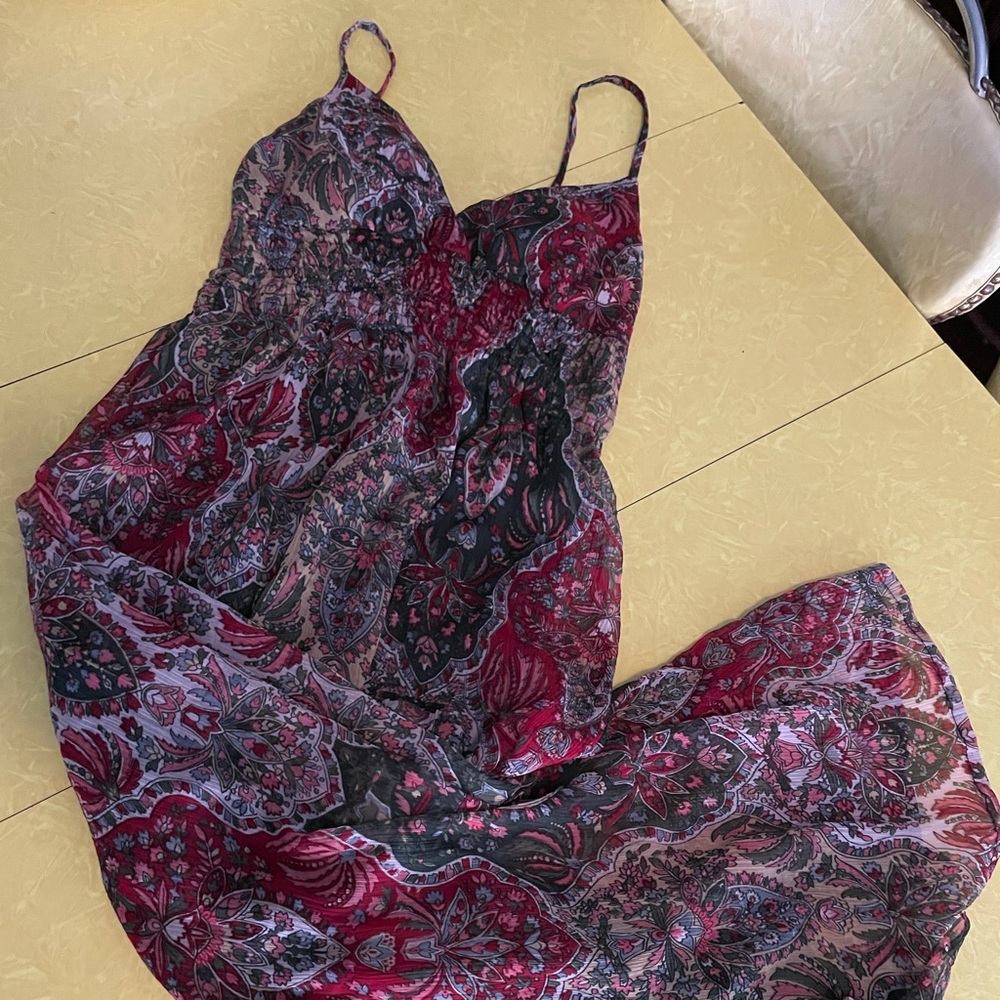 Paisley maxi dress 👗 with spaghetti straps size M